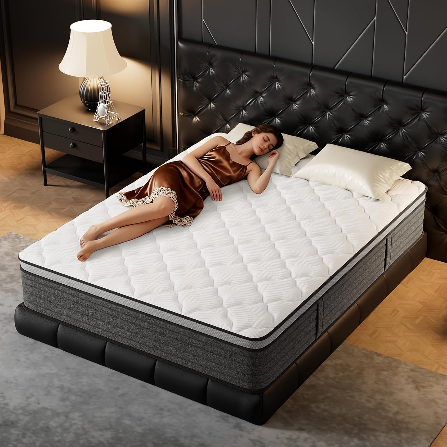 Memory Foam Mattress In A Box Queen - Materasso Queen 12 Pollici Ibrido -