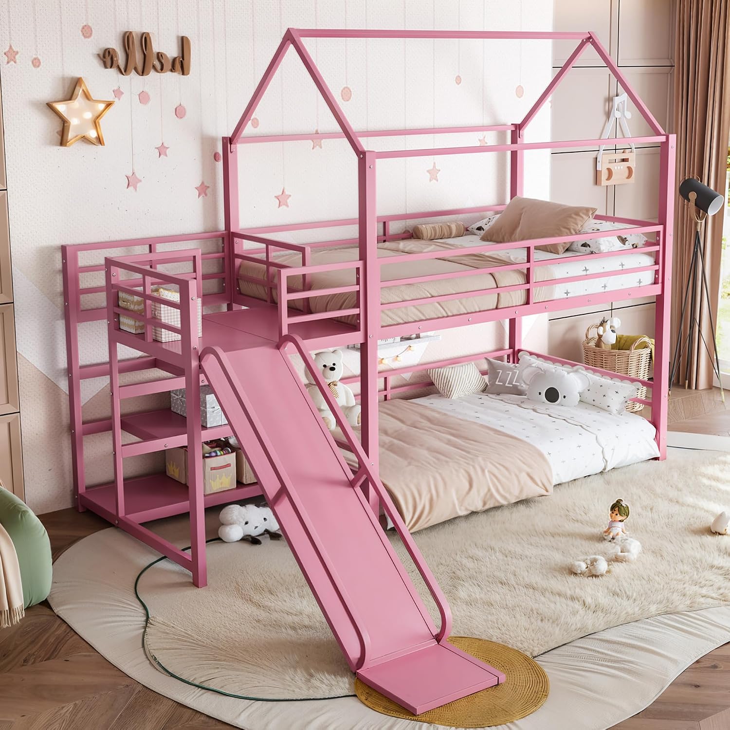 Bunk Bed With Stairs And Slide - Letto a castello con scivolo e