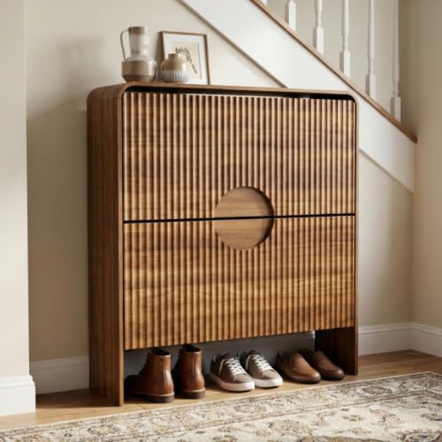 Shoe Rack Cabinet Narrow Entryway - Mobiletto Portascarpe Sottile per Ingresso, Armadietto