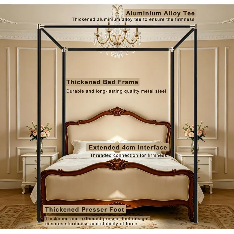 Telaio per letto a baldacchino - Canopy Bed Frame Metal Queen recensione e prezzo