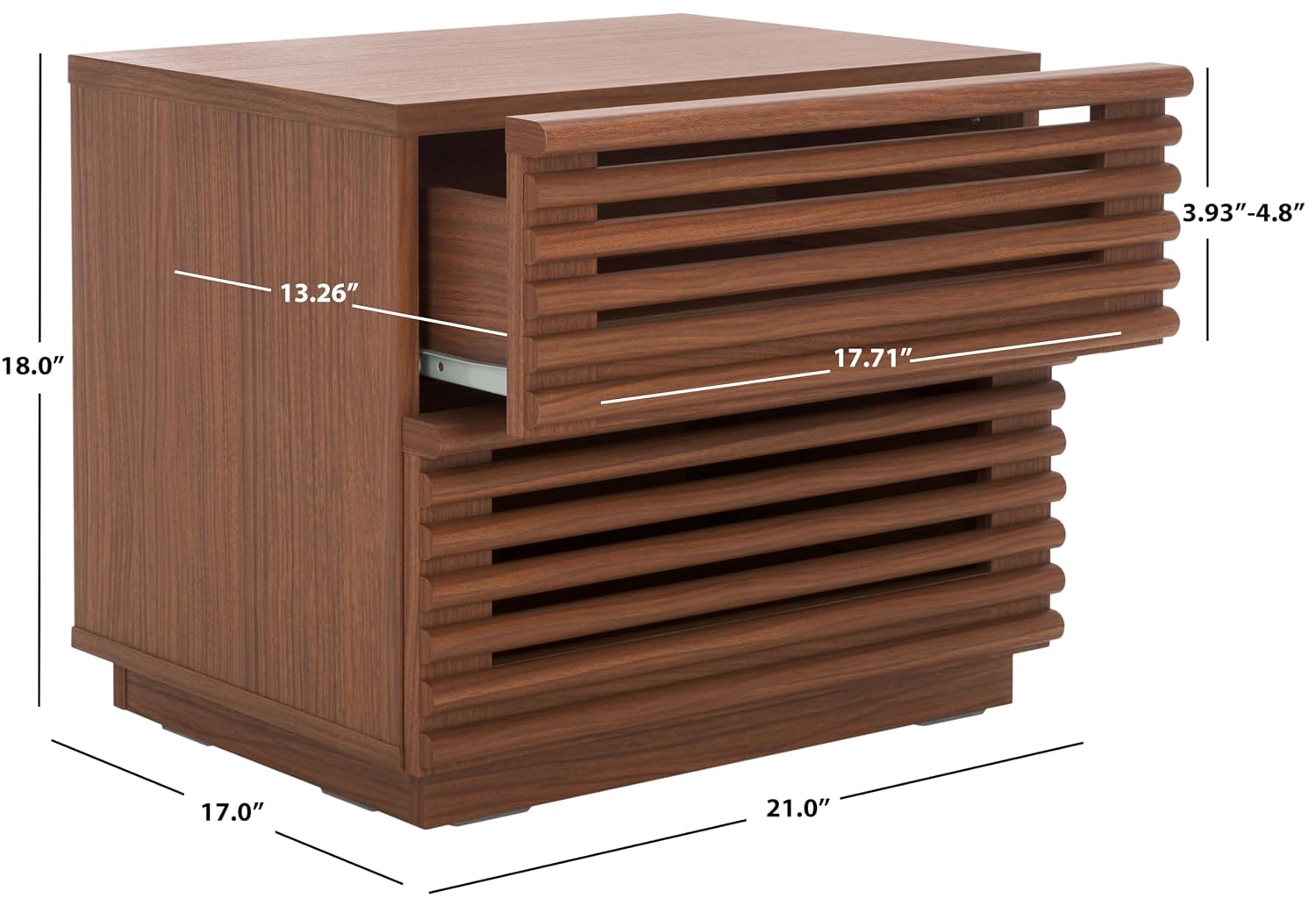 Comodino Averi in noce scuro c - Solid Wood Nightstand 2 Drawers recensione e prezzo