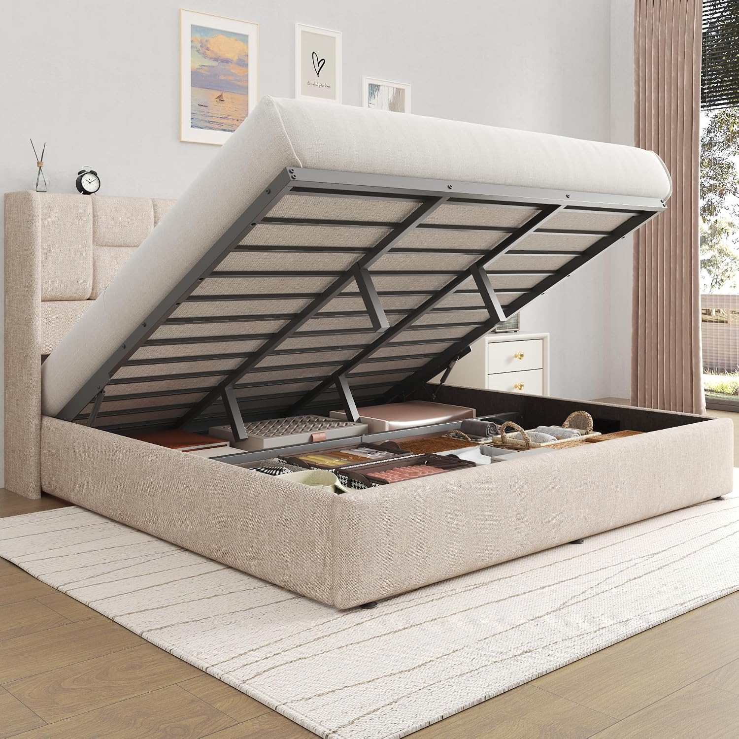 Struttura Letto Matrimoniale K - Gas Lift Storage Bed Hydraulic recensione e prezzo