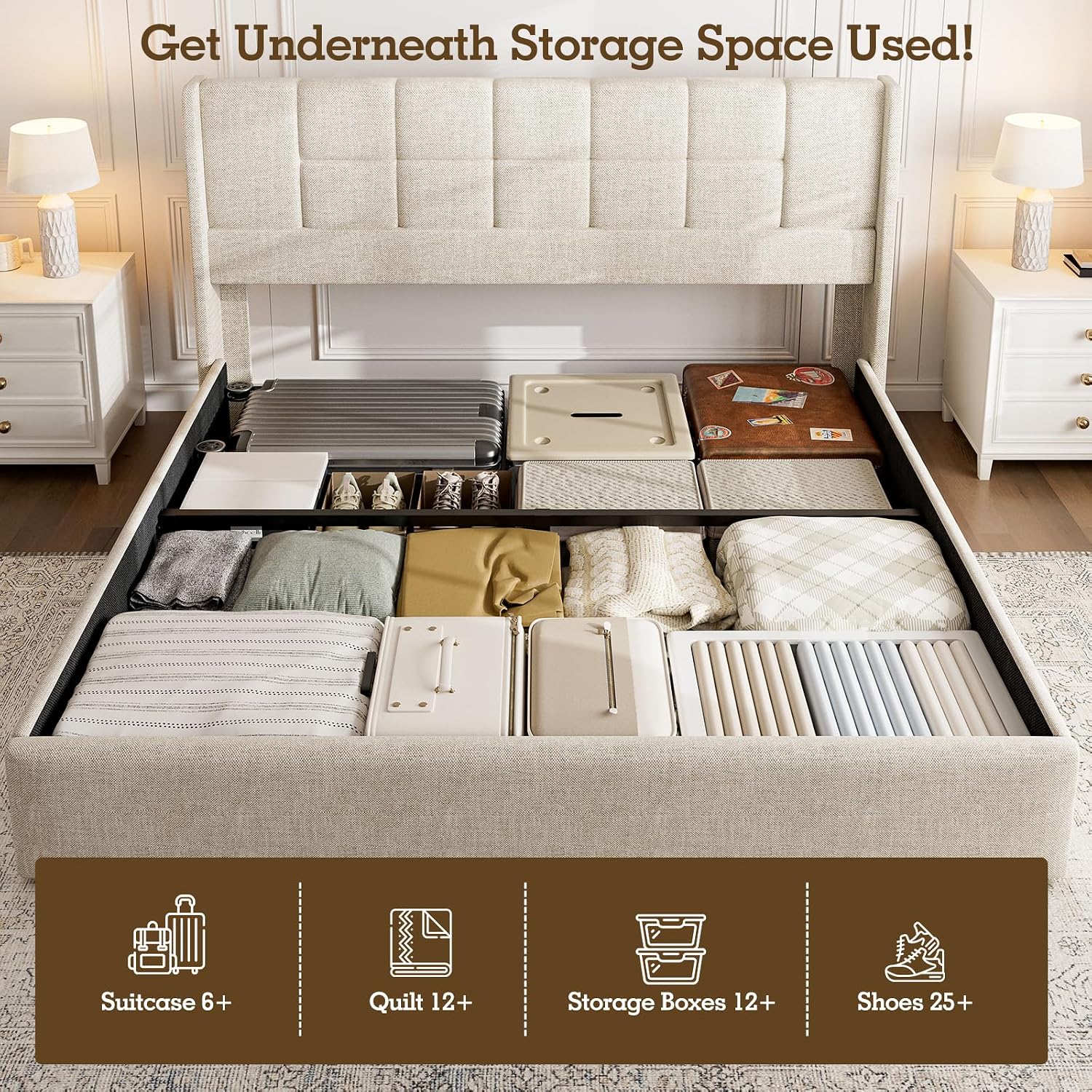 Struttura Letto Matrimoniale K - Gas Lift Storage Bed Hydraulic recensione e prezzo