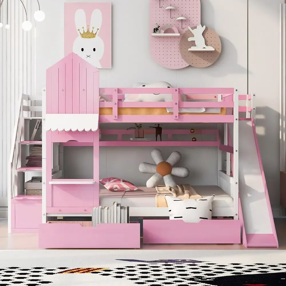 Letto a Castello per Bambini c - Bunk Bed With Stairs And Slide recensione e prezzo