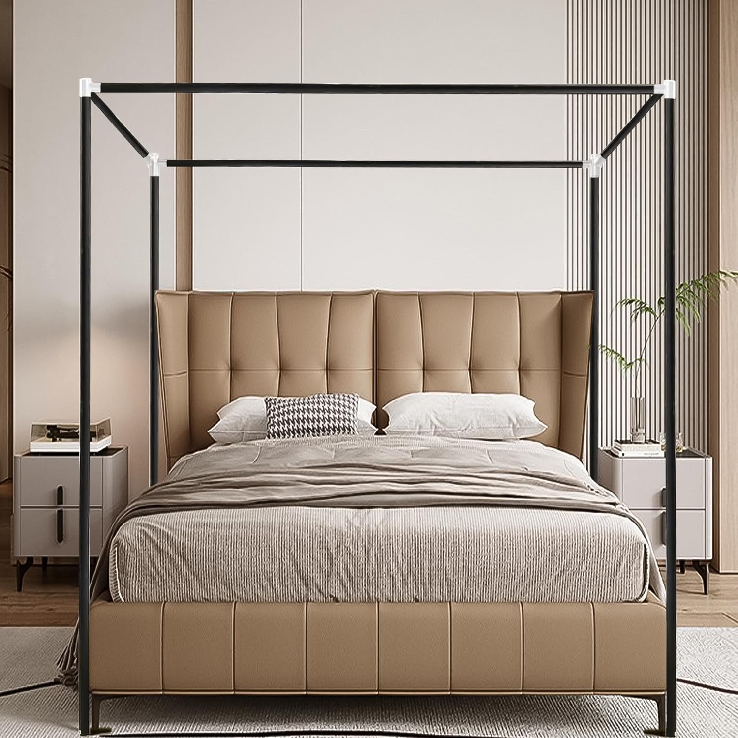 Struttura letto a baldacchino  - Canopy Bed Frame Metal Queen recensione e prezzo