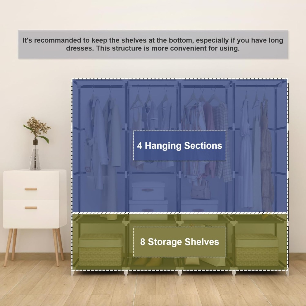 Armadio Portatile da 67 Pollic - Wardrobe Closet Portable Fabric Cover recensione e prezzo
