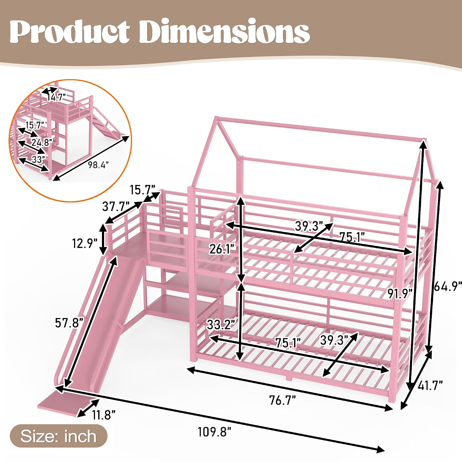 Letto a castello con scivolo e - Bunk Bed With Stairs And Slide recensione e prezzo