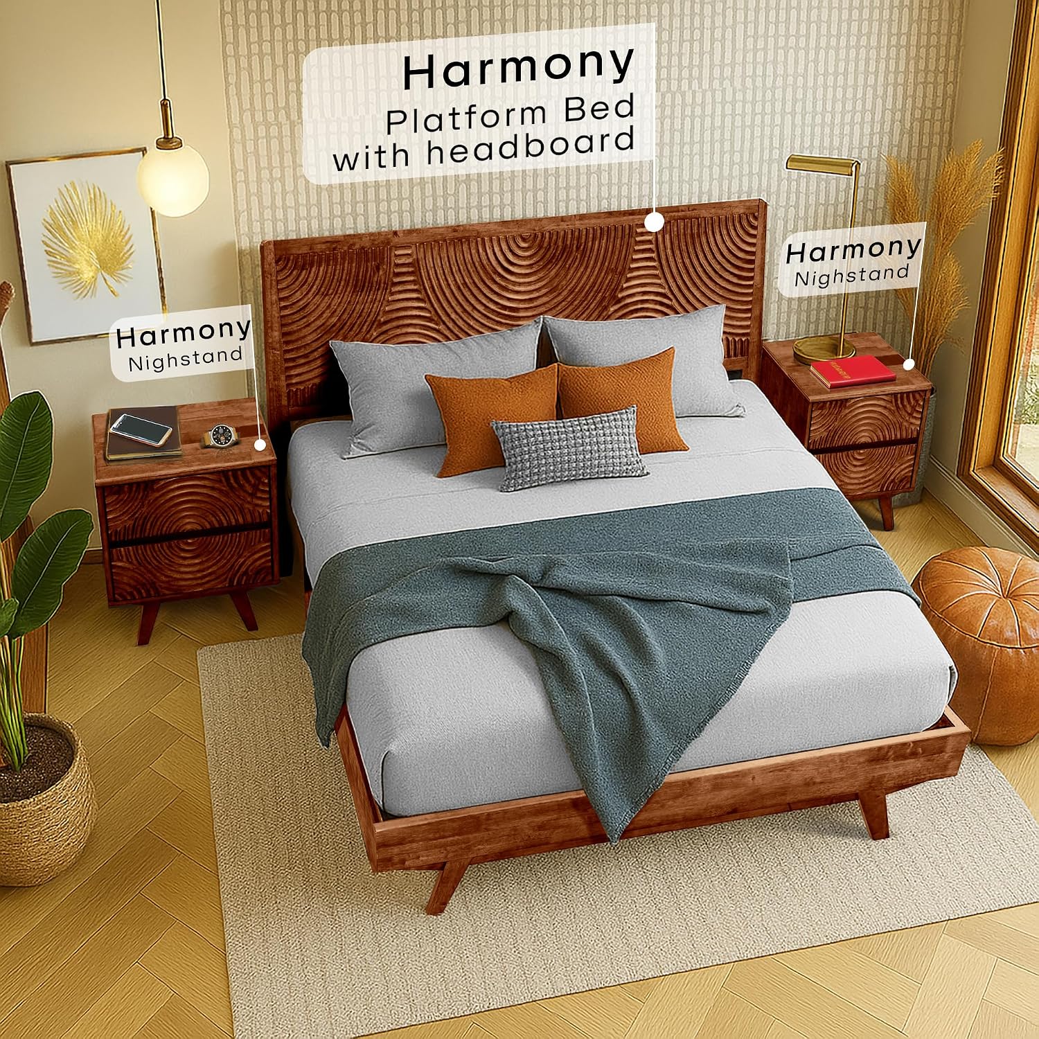 Comodino in Legno Massello di  - Solid Wood Nightstand 2 Drawers recensione e prezzo