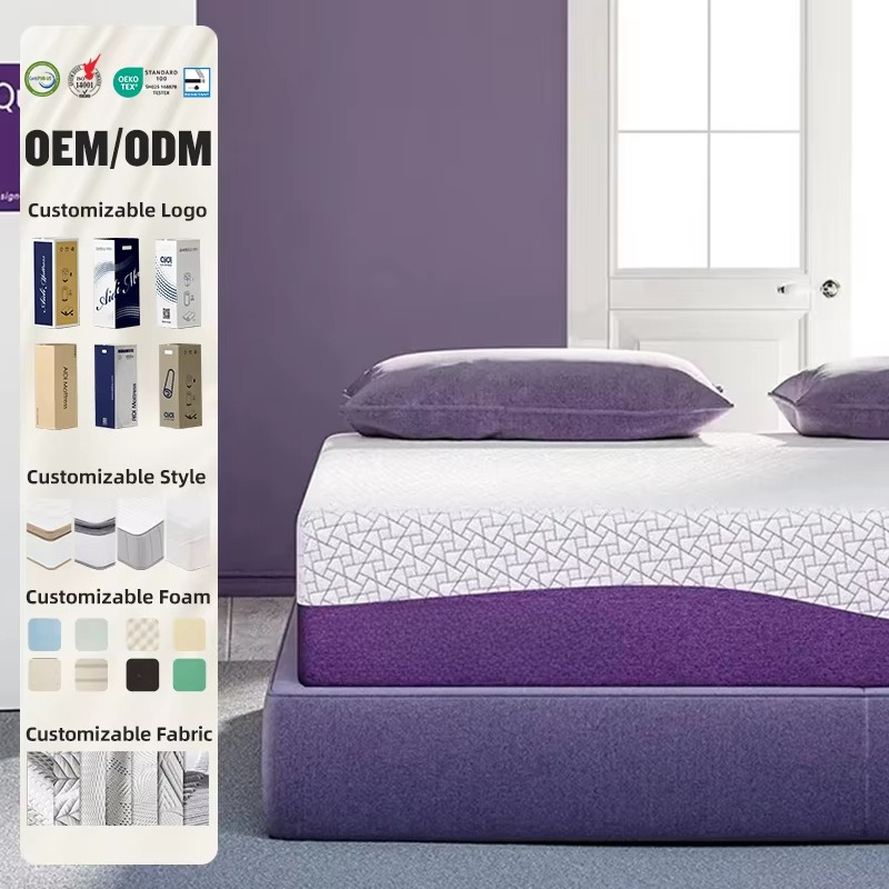 Materasso OEM/ODM Prple Color  - Memory Foam Mattress In A Box Queen recensione e prezzo